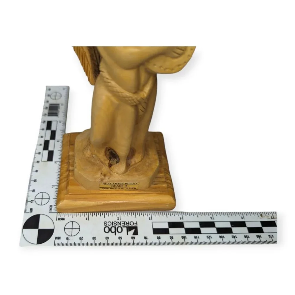 Bethlehem Olive Tree Wood Angel Figurine